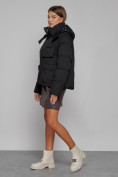 Купить Зимняя женская куртка модная с капюшоном черного цвета 52413Ch, фото 2