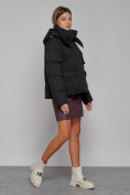 Купить Зимняя женская куртка модная с капюшоном черного цвета 52413Ch, фото 3