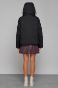 Купить Зимняя женская куртка модная с капюшоном черного цвета 52413Ch, фото 4