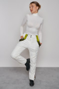Купить Полукомбинезон утепленный женский зимний горнолыжный белого цвета 526Bl, фото 13