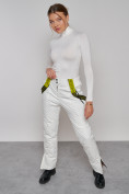 Купить Полукомбинезон утепленный женский зимний горнолыжный белого цвета 526Bl, фото 14