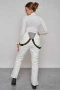 Купить Полукомбинезон утепленный женский зимний горнолыжный белого цвета 526Bl, фото 15