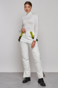 Купить Полукомбинезон утепленный женский зимний горнолыжный белого цвета 526Bl, фото 16