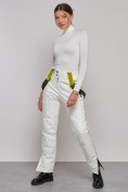 Купить Полукомбинезон утепленный женский зимний горнолыжный белого цвета 526Bl, фото 17