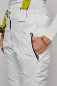 Купить Полукомбинезон утепленный женский зимний горнолыжный белого цвета 526Bl, фото 9