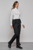 Купить Полукомбинезон утепленный женский зимний горнолыжный черного цвета 526Ch, фото 16