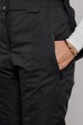 Купить Полукомбинезон утепленный женский зимний горнолыжный черного цвета 526Ch, фото 9