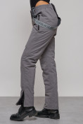 Купить Полукомбинезон утепленный женский зимний горнолыжный серого цвета 526Sr, фото 10