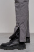 Купить Полукомбинезон утепленный женский зимний горнолыжный серого цвета 526Sr, фото 14