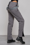 Купить Полукомбинезон утепленный женский зимний горнолыжный серого цвета 526Sr, фото 9