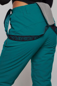 Купить Полукомбинезон утепленный женский зимний горнолыжный зеленого цвета 526Z, фото 10