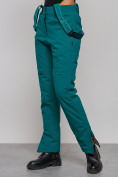 Купить Полукомбинезон утепленный женский зимний горнолыжный зеленого цвета 526Z, фото 6
