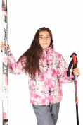 Купить Куртка горнолыжная подростковая розового цвета 1549R