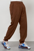 Купить Спортивный костюм мужской модный из микровельвета коричневого цвета 55002K, фото 7
