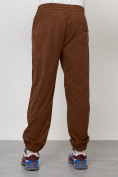 Купить Спортивный костюм мужской модный из микровельвета коричневого цвета 55002K, фото 8