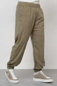 Купить Спортивный костюм мужской модный из микровельвета цвета хаки 55002Kh, фото 7