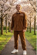 Купить Спортивный костюм мужской весна-лето коричневого цвета 55003K, фото 5