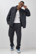 Купить Спортивный костюм мужской весна-лето темно-серого цвета 55040TC, фото 14