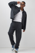 Купить Спортивный костюм мужской весна-лето темно-серого цвета 55040TC, фото 15