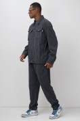 Купить Спортивный костюм мужской весна-лето темно-серого цвета 55040TC, фото 3