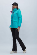 Купить Куртка спортиная женская с капюшоном синего цвета 551702S, фото 2