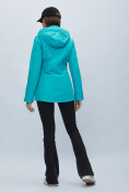 Купить Куртка спортиная женская с капюшоном синего цвета 551702S, фото 4