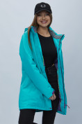 Купить Парка женская с капюшоном синего цвета 551705S, фото 15