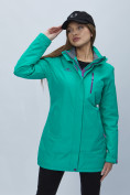 Купить Парка женская с капюшоном зеленого цвета 551705Z