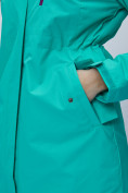 Купить Парка женская с капюшоном бирюзового цвета 551706Br, фото 9