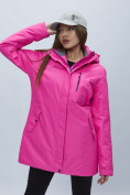 Купить Парка женская с капюшоном розового цвета 551706R, фото 13