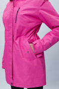 Купить Парка женская с капюшоном розового цвета 551706R, фото 8
