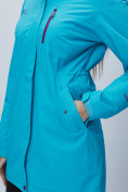 Купить Парка женская с капюшоном синего цвета 551706S, фото 8