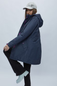 Купить Парка женская с капюшоном темно-синего цвета 551706TS, фото 6