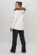 Купить Куртка спортивная женская зимняя с мехом белого цвета 551777Bl, фото 13