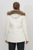 Купить Куртка спортивная женская зимняя с мехом белого цвета 551777Bl, фото 9