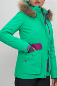 Купить Куртка спортивная женская зимняя с мехом салатового цвета 551777Sl, фото 9