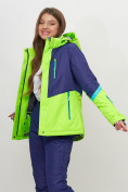 Купить Горнолыжная куртка женская салатового цвета 551901Sl, фото 4