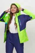 Купить Горнолыжная куртка женская салатового цвета 551901Sl, фото 5