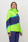 Купить Горнолыжная куртка женская салатового цвета 551901Sl, фото 9