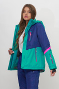 Купить Горнолыжная куртка женская зеленого цвета 551901Z, фото 3