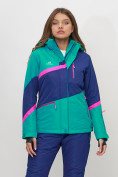 Купить Горнолыжная куртка женская зеленого цвета 551901Z, фото 6