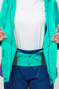 Купить Горнолыжная куртка женская бирюзового цвета 551911Br, фото 8