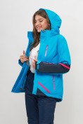 Купить Горнолыжная куртка женская синего цвета 551911S, фото 4