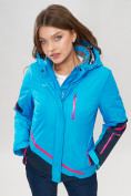 Купить Горнолыжная куртка женская синего цвета 551911S, фото 6