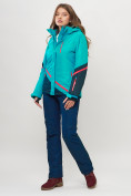 Купить Горнолыжная куртка женская зеленого цвета 551911Z, фото 15