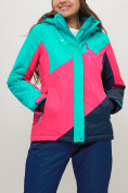 Купить Горнолыжная куртка женская бирюзового цвета 551913Br, фото 5