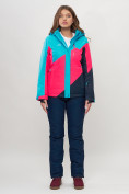 Купить Горнолыжная куртка женская голубого цвета 551913Gl, фото 10