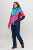 Купить Горнолыжная куртка женская голубого цвета 551913Gl, фото 11