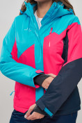 Купить Горнолыжная куртка женская голубого цвета 551913Gl, фото 8