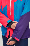 Купить Горнолыжная куртка женская малинового цвета 551913M, фото 8